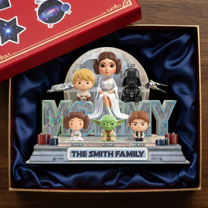 Cosmic Mom and Kids Acrylic Plaque - Personalized Gifts For Mom and Grandma 01ohqn110326