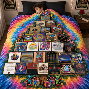 Grateful Dead Christmas Album Blanket - Personalized Gifts For Rock Lovers 02NATA071026