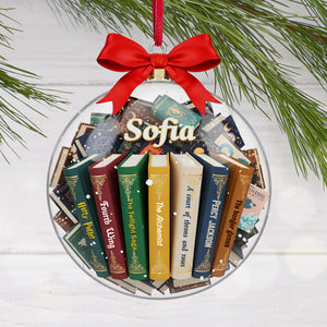 Bookmas Acrylic Ornament, Personalized Gifts For Book Lovers 09hymg151125