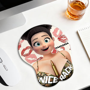 Fierce Hunting Girl Mouse Pad - Personalized Gift For Hunting Lovers 02NALU261225