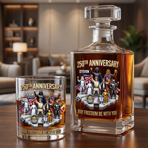 Warriors Celebrate America 250th Anniversary Decanter Set - Personalized Gifts For Patriots 04tydh250626