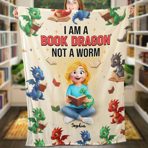 Book Dragon Blanket - Personalized Gifts For Book Lovers 01naqn181225