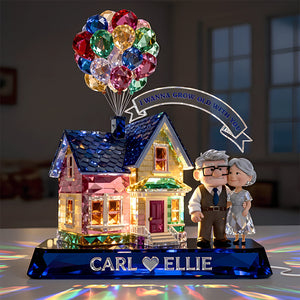 Old Couple Light Box - Personalized Gifts For Couple Custom Shape Acrylic Light Box 06TODT271225