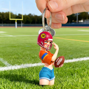 Sassy Sporty Girl Acrylic Keychain - Personalized Gift For Sport Lovers 01HULU120126