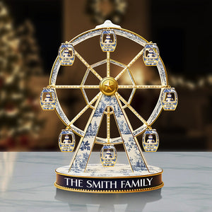 Personalized Gifts For Christmas, Snowman Family Toile De Jouy Acrylic Plaque 02tota011025