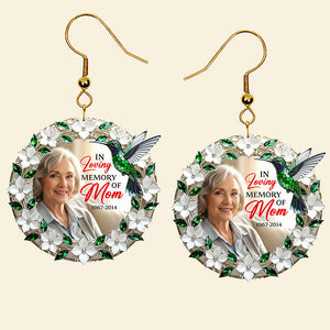 Hummingbird from Heaven Earrings – Custom Photo Gift in Memory of a Loved One 01qhqn310725