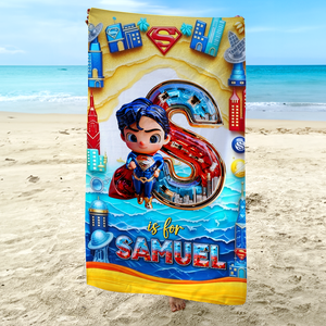 Personalized Gifts For Kids Beach Towel, Boy Style 05TGPU180725