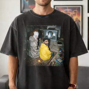 Fun And Scary Washed T-Shirt Custom Photo Gifts For Horror Lovers 03PALU070426