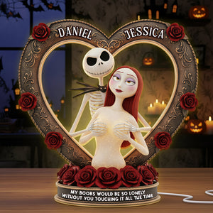 Spooky Couple Light Box - Personalized Gifts For Couple Christmas Acrylic Light Box 03OHLU031125