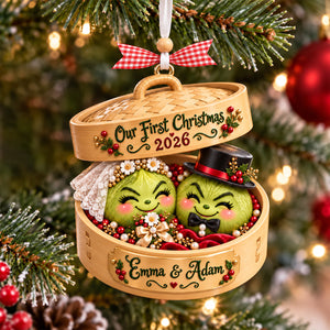 Our First Christmas Dumpling Couple Ornament - Personalized Gifts For Couple 05TOTN191026