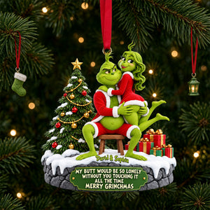 Playful Couple Acrylic Ornament - Personalized Christmas Gifts For Couples 02OHLU151026