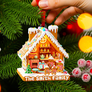 Gingerbread Family Christmas Ornament Personalized Gifts For Family 03PGDT150825 - Ornament - GoDuckee