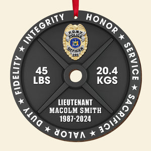 Personalized Gifts For Police Wood Ornament 03qhqn161024 - Ornament - GoDuckee