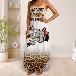Happiest Mom On Earth Suspender Maxi Dress - Personalized Gifts For Moms 03naqn260326