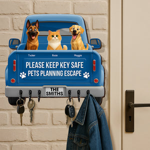 Pets Planning Escape Truck Key Hanger - Personalized Gifts For Pet Lovers 01tgqn270625