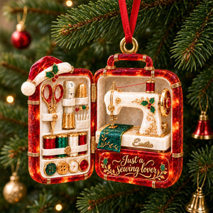 Christmas Sewing Case Acrylic Ornament - Personalized Gifts For Sewing Lovers 07todh121026