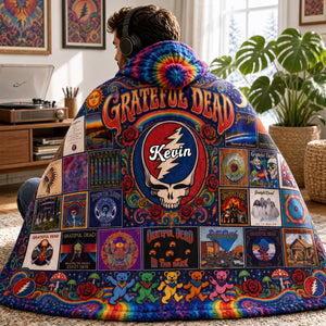 Grateful Dead Cozy Hoodie Blanket – Personalized Gifts for Music Lovers 03nata241026