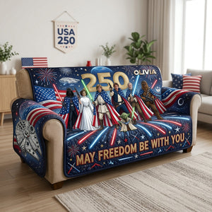 Celebrating 250 Years Of American Quilted Sofa Cover - Personalized For Family 04tyta220626