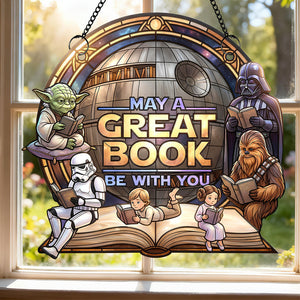 May A Great Book Be With You Suncatcher Ornament - Personalized Gifts 03PADT230226