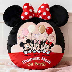 Happiest Mom On Earth Personalized Gifts For Mom Shaped Pillow 01nadt020226