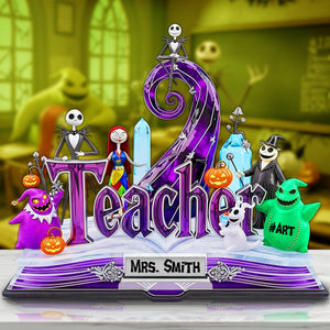Horror Teacher Plaque - Personalized Gifts For Teacher 04tglu170625
