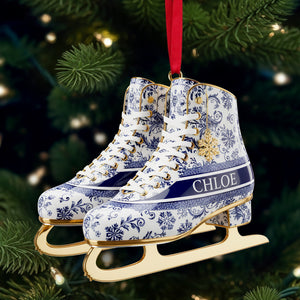 Winter Skating Ornament - Personalized Gifts For Ice Skating Lovers 05PGLU241025