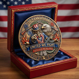 Celebrated America 250th Anniversary Printed Metal Coin - Personalized Gifts 03tyqn240326