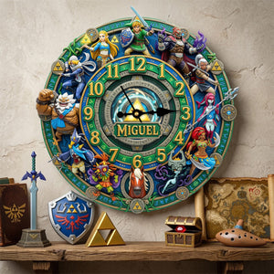 Legendary Fantasy Warriors Acrylic Hanging Wall Clock - Personalized Gifts 05natn130326