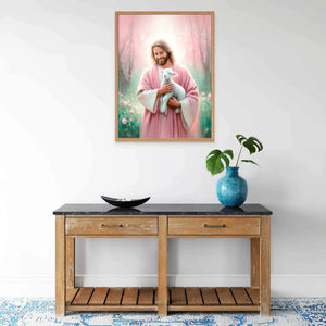 Jesus and the Lost Lamb Canvas - Gift For Jesus Lovers 02acxa080525