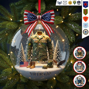 Veteran Ornament - Personalized Gifts For Veteran Christmas Ornament 02TGMG300925