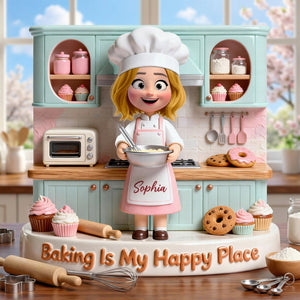 Baking Girl Acrylic Plaque - Personalized Gifts For Baking Lovers 01pgqn090226
