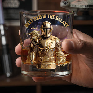 Great Space Dad Round Glass - Personalized Gifts For Dads 02PGDT040526