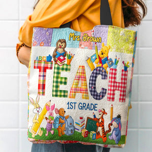 Cute Teacher Tote Bag, Personalized Gifts For Teacher 05qhtn220725