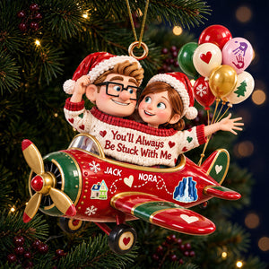 Sticked Together Acrylic Ornament, Personalized Gifts For Couple 07qhdt091026