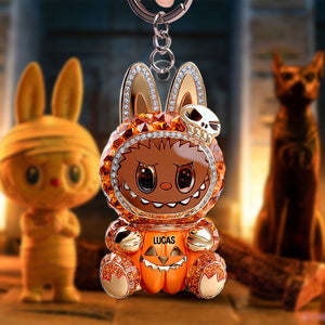 Pumpkin Cute Monster Personalized Gifts For Horror Fans Keychain 01tgtn140825