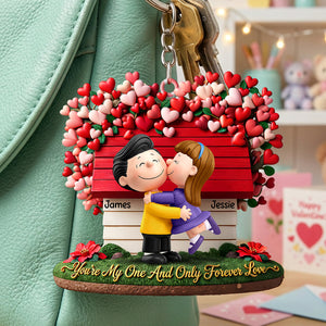 Lovely Kissing Couple Keychain - Personalized Gifts For Couple 02huta290126