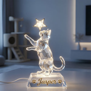 Charming Cat Standing Up Light Box, Personalized Gifts For Cat Lovers 04qhdt251225