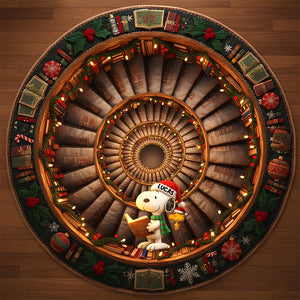 Personalized Christmas Gifts For Book Lovers Quilted Round Mat 01totn051125