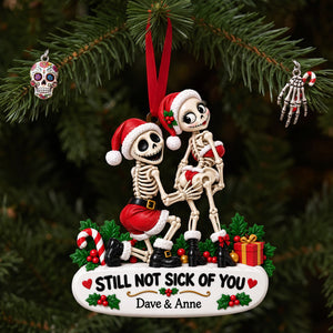 Fun Skeleton Couple Ornament, Personalized Gifts For Couple 03qhlu160926