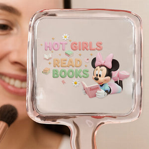 Book Girl Handheld Mirror - Personalized Gifts For Book Lovers 04PGDT031225