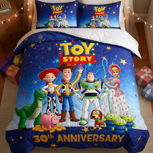 Cute Anniversary Quilt Bed Set, Personalized Christmas Gifts 02qhtn241025