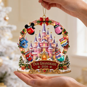 Magical Castle Grandkids Acrylic Ornament - Personalized Christmas Gift For Grandparents 02NADT280826