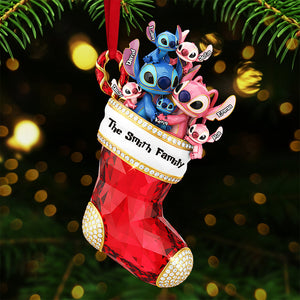 Stocking Family Ornament - Personalized Gifts For Family Christmas Ornament 01OHTA260925