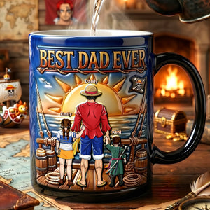 Dad And His Little Adventures Crew Magic Mug - Personalized Gifts For Dads 01tgqn240426