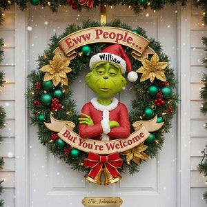 Eww People...Christmas Wood Sign Personalized Funny Gifts 01HYLU211125