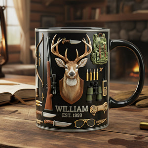 Hunting Black Coffee Mug - Personalized Gifts For Hunting Lovers 01kita171225