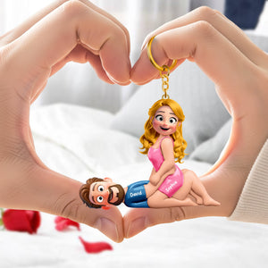 Naughty Couple Keychain - Personalized Gifts For Couples 02naqn150126