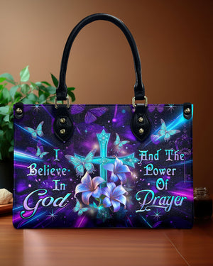 I Believe in God And The Lower Of Prayer Leather Bag 05acxn160425