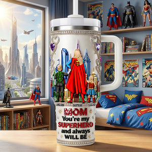 Brave Mom City Tumbler Handle - Personalized Gifts For Heroic Mom 03OHDT100426