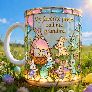 Easter Grandma's Cute Bunnies Coffee Mug, Personalized Gifts For Grandma & Mom 01qhtn300126